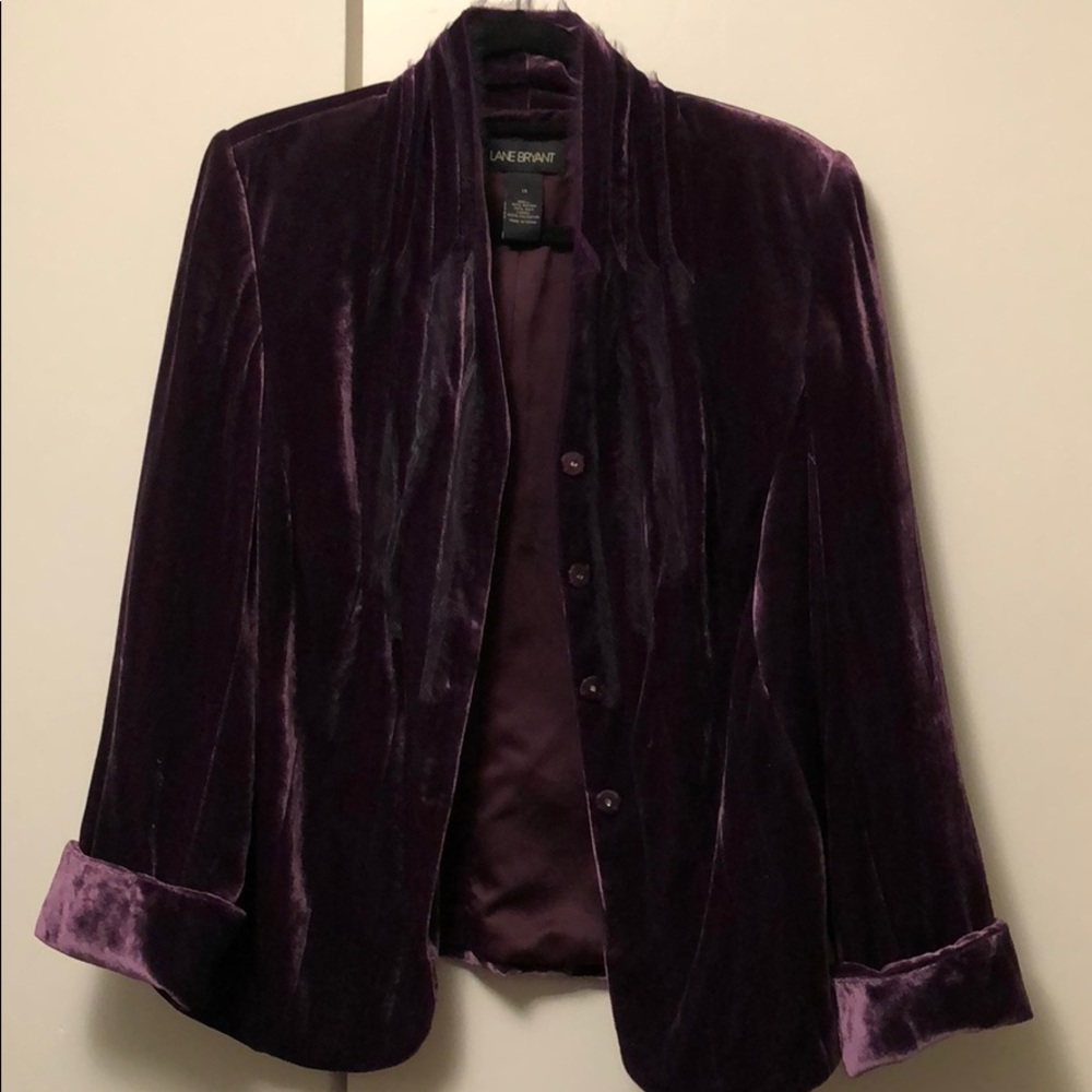 Lane Bryant Velvet Blazer